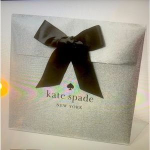 NWT Kate Spade gift boxes. Silver with black bow.